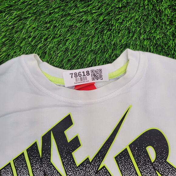 NIKE Air Swoosh Sweatshirt Womens L 22x22 Black White Ombre - Picture 13 of 16